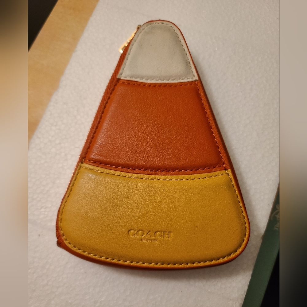 Coach candy corn coin case
